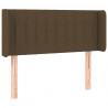 Cabeceira de cama c/ luzes LED tecido 83x16x78/88 cm castanho 3