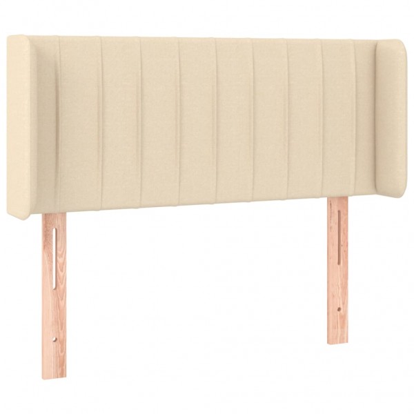 Cabecero con LED de tela crema 83x16x78/88 cm M 3