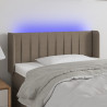 Cabecero con LED de tela gris taupe 93x16x78/88 cm 1