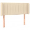 Cabecero con LED de tela crema 93x16x78/88 cm 3