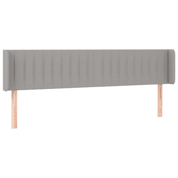 Cabecero con LED de tela gris claro 203x16x78/88 cm M 3
