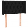 Cabeceira de cama c/ luzes LED tecido 83x16x78/88 cm preto 3