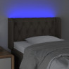 Cabecero con LED de tela gris taupe 83x16x78/88 cm 4