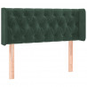 Cabecero con LED de terciopelo verde oscuro 93x16x78/88 cm 3