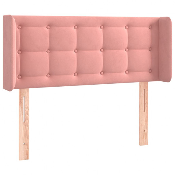 Cabecero con LED de terciopelo rosa 83x16x78/88 cm M 3