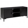 Mueble para TV madera maciza de pino negro 110x35x48 cm 2