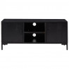Móvel de TV 110x35x48 cm pinho maciço preto 3