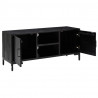 Mueble para TV madera maciza de pino negro 110x35x48 cm 4