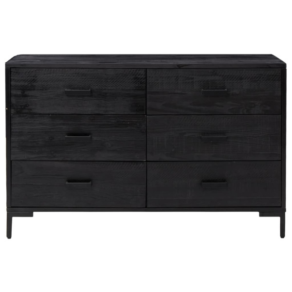 Aparador de madera maciza de pino negro 110x35x70 cm M 3