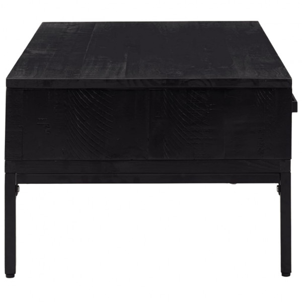 Mesa de centro madera maciza de pino negro 90x50x35 cm M 5