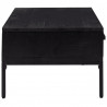 Mesa de centro madera maciza de pino negro 90x50x35 cm 5