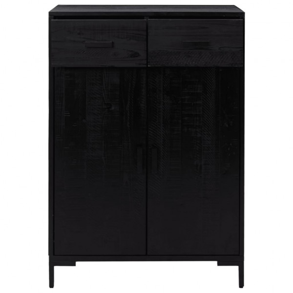 Sapateira 75x40x110 cm pinho maciço preto M 3