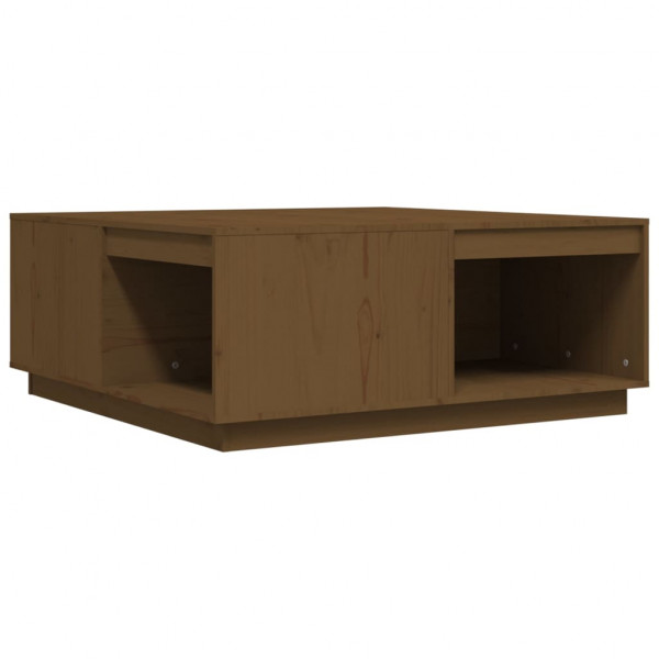 Mesa de centro madera maciza pino marrón miel 100x101x40.5 cm M 2