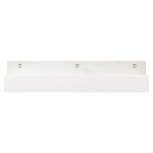 Prateleiras de parede 2 pcs 50x12x9 cm pinho maciço branco M 4