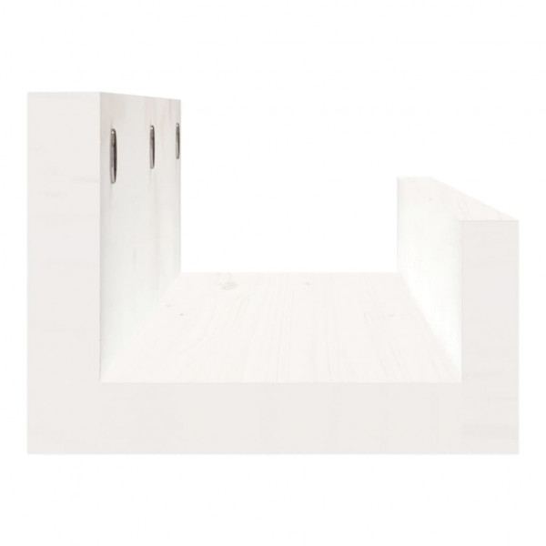 Prateleiras de parede 2 pcs 50x12x9 cm pinho maciço branco M 5