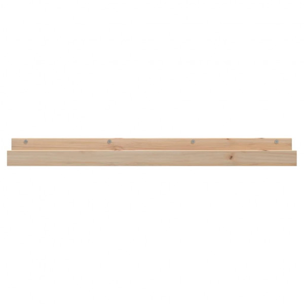 Estantes de pared 2 uds madera maciza de pino 110x12x9 cm M 4