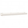 Prateleiras de parede 2 pcs 110x12x9 cm pinho maciço branco 3