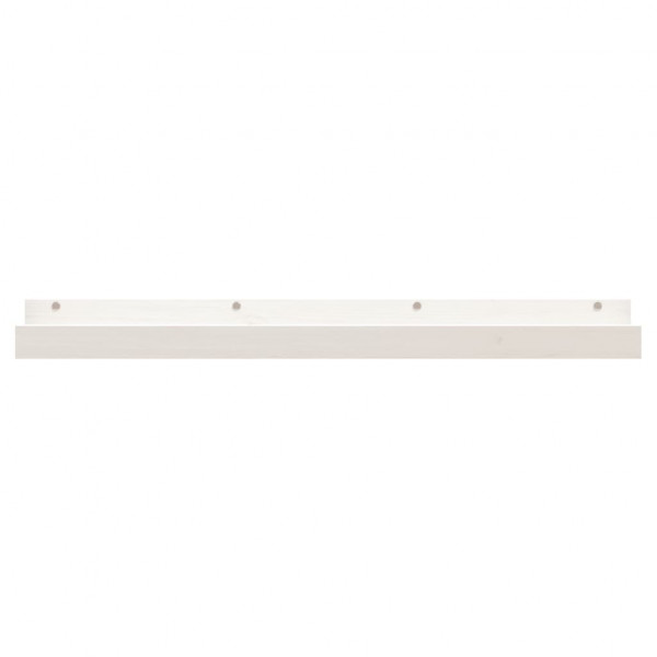 Estantes de pared 2 uds madera maciza de pino blanco 110x12x9cm M 4