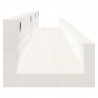 Prateleiras de parede 2 pcs 110x12x9 cm pinho maciço branco 5