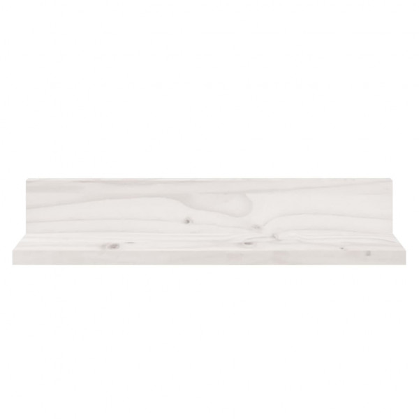 Prateleiras de parede 2 pcs 50x11x9 cm pinho maciço branco M 3