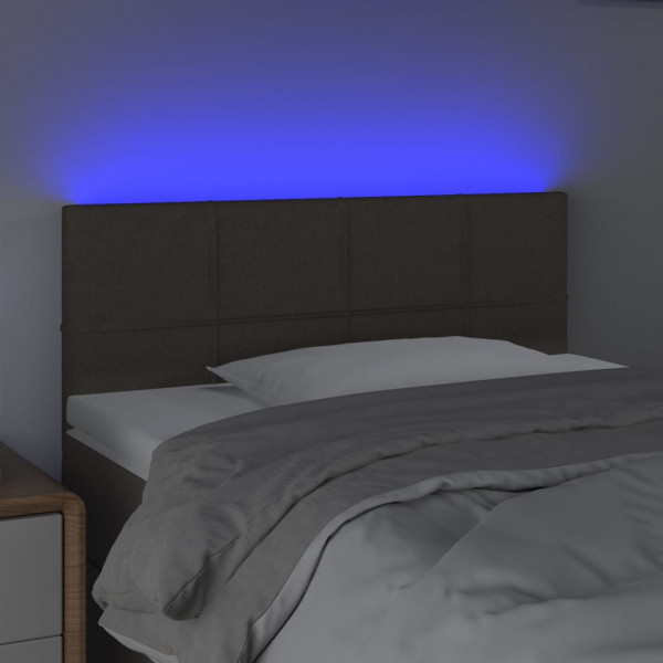 Cabecero con LED de tela gris taupe 100x5x78/88 cm M 3