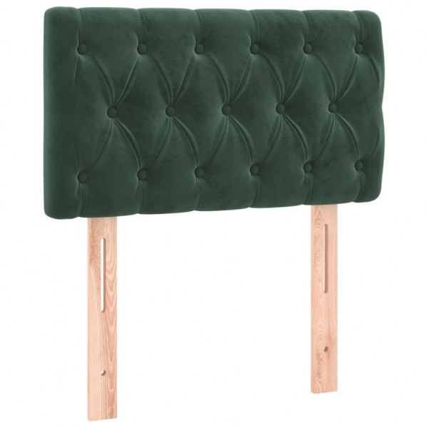 Cabecero con LED de terciopelo verde oscuro 80x7x78/88 cm M 4