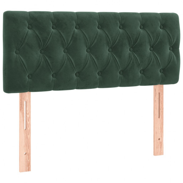 Cabecero con LED de terciopelo verde oscuro 90x7x78/88 cm M 4