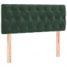 Cabeceira de cama c/ luzes LED veludo 90x7x78/88cm verde-escuro 4