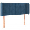 Cabecero con LED de terciopelo azul oscuro 103x16x78/88 cm 3