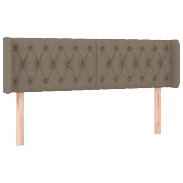 Cabecero con LED de tela gris taupe 163x16x78/88 cm M 3