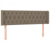 Cabecero con LED de tela gris taupe 163x16x78/88 cm 3