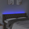 Cabecero con LED de tela gris taupe 163x16x78/88 cm 4