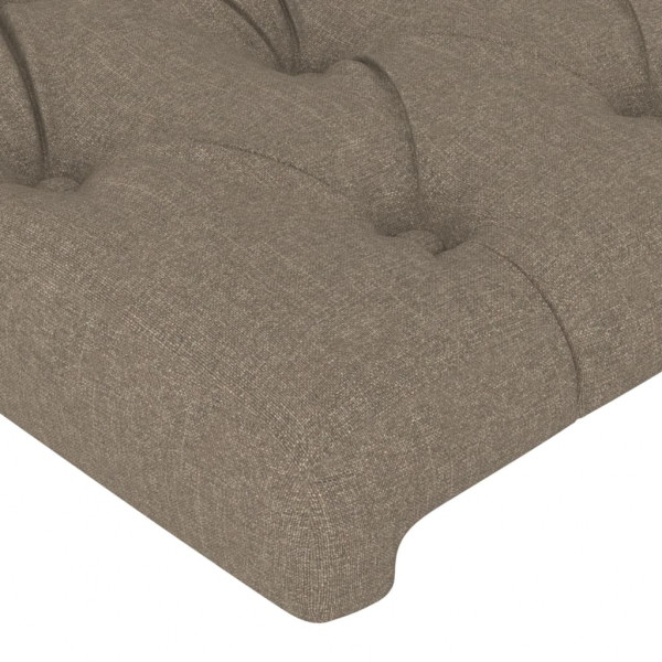 Cabeceira de cama c/ luzes LED 163x16x78/88cm cinza-acastanhado M 5