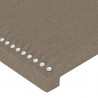 Cabecero con LED de tela gris taupe 93x16x118/128 cm 5