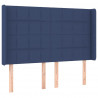 Cabecero con LED de tela azul 147x16x118/128 cm 3