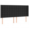 Cabecero con LED cuero sintético negro 203x16x118/128 cm 3