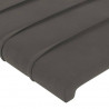 Cabecero con LED de terciopelo gris oscuro 103x16x118/128 cm 5