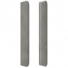 Cabecero con LED de terciopelo gris claro 163x16x118/128 cm 5