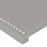 Cabecero con LED de tela gris claro 200x5x78/88 cm 5