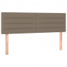 Cabecero con LED de tela gris taupe 144x5x78/88 cm 4