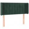 Cabecero con LED de terciopelo verde oscuro 93x16x78/88 cm 3