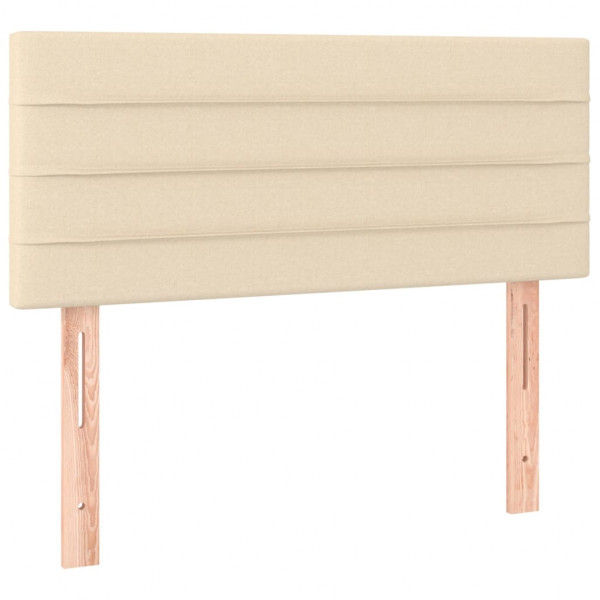 Cabeceira de cama c/ luzes LED tecido 90x5x78/88 cm cor creme M 4