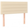 Cabecero con LED de tela color crema 90x5x78/88 cm 4