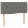 Cabecero con LED de tela gris oscuro 100x7x78/88 cm 4