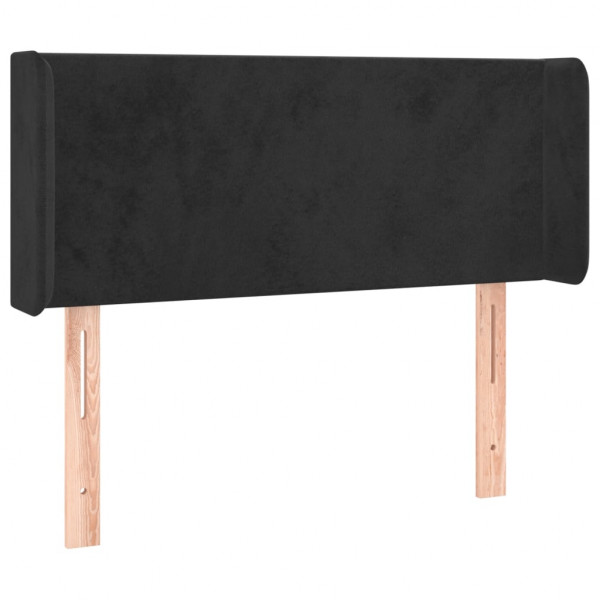 Cabecero con LED de terciopelo negro 93x16x78/88 cm M 3