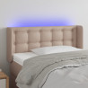 Cabecero con LED cuero sintético color capuchino 83x16x78/88 cm 1