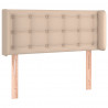Cabecero con LED cuero sintético color capuchino 83x16x78/88 cm 3