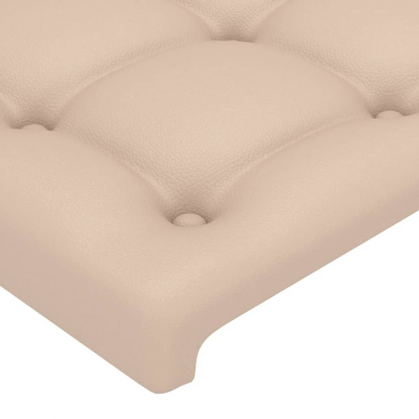 Cabecero con LED cuero sintético color capuchino 83x16x78/88 cm M 5