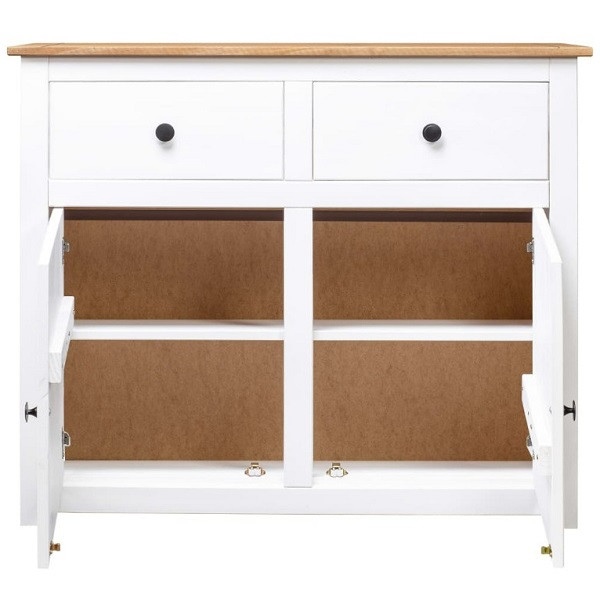 Aparador 93x40x80 cm pinho maciço Panama branco M 5