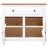 Aparador 93x40x80 cm pinho maciço Panama branco 5